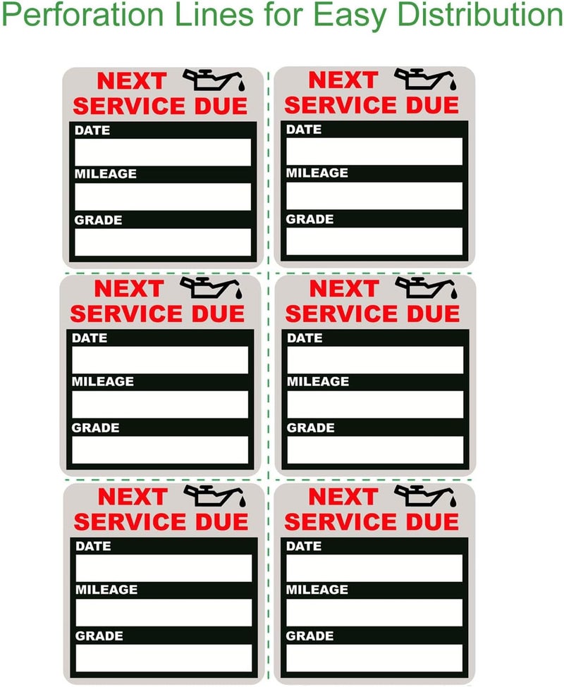 JINCH Oil Change Stickers Static Cling, 120pcs 2x2 Inches Oil Change Reminder Sticker for Windshield with No Residue, Clear Next Service Due Labels for Car Auto Vehicle Window - Image 3